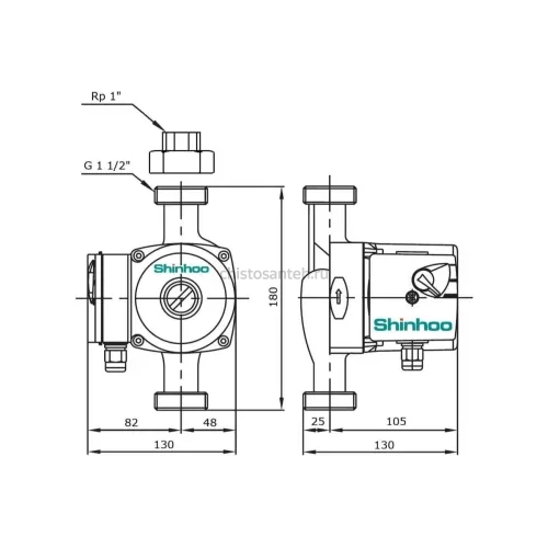 Циркуляционный насос Shinhoo BASIC 25-4S N 180 1x230V с 