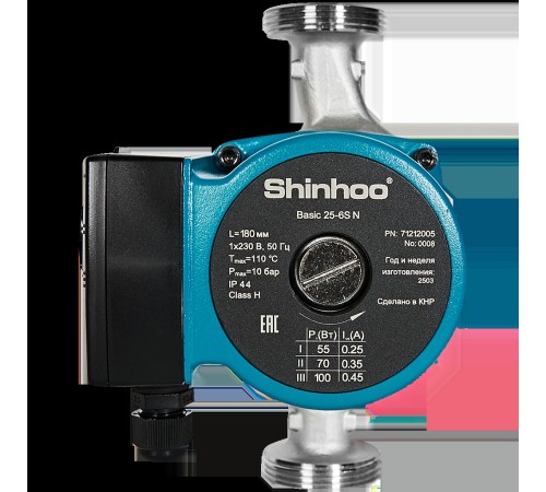 Циркуляционный насос Shinhoo BASIC 25-6S N 180 1x230V с 