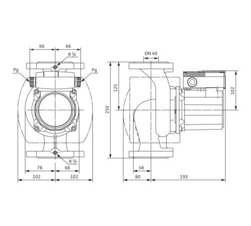 Циркуляционный насос Wilo TOP-Z 40/7 (1~230 V, PN 6/10, RG) 2046637
