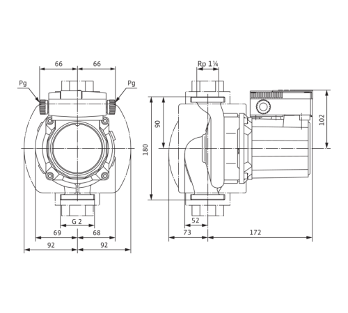 Циркуляционный насос Wilo TOP-Z 30/10 (1~230 V, PN 16, RG) 2115863