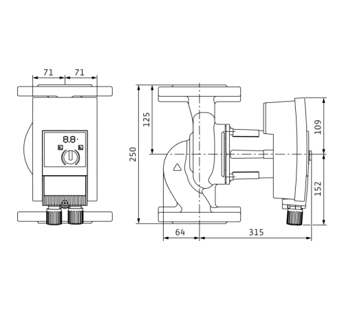 Циркуляционный насос Wilo Yonos MAXO 40/0,5-12 2120647