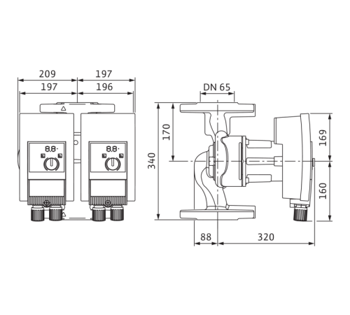 Циркуляционный насос Wilo Yonos MAXO-D 65/0,5-16 2120671