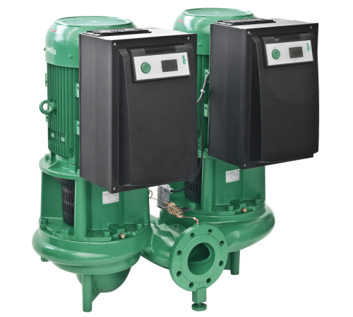 Циркуляционный насос с сухим ротором в исполнении Inline с фланцевым соединением Wilo CronoTwin-DL-E 100/150-15/2-R1 2153887,2114692