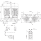 Циркуляционный насос с сухим ротором в исполнении Inline с фланцевым соединением Wilo VeroTwin-DPL 40/75-0,12/2 2157302