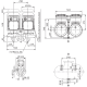 Циркуляционный насос с сухим ротором в исполнении Inline с фланцевым соединением Wilo VeroTwin-DP-E 65/120-3/2-R1 2159015,2133273