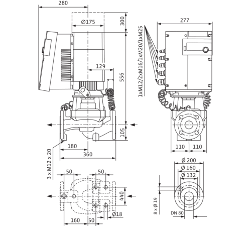 Циркуляционный насос Wilo STRATOS GIGA 80/1-37/5,3-R1 2170188,2117176