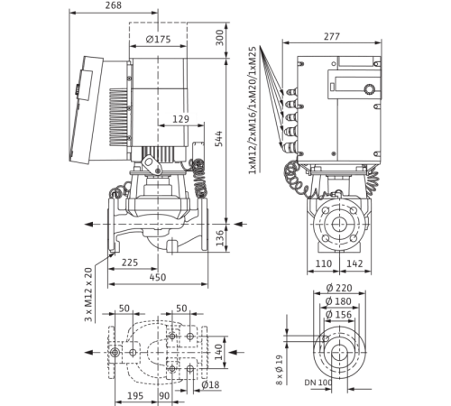 Циркуляционный насос Wilo STRATOS GIGA 100/1-27/4,8-R1 2170193,2117181
