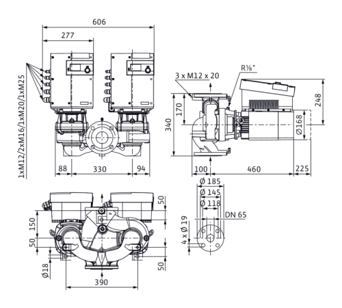 Циркуляционный насос Wilo Stratos GIGA-D 65/1-21/2,3-R1 2170294