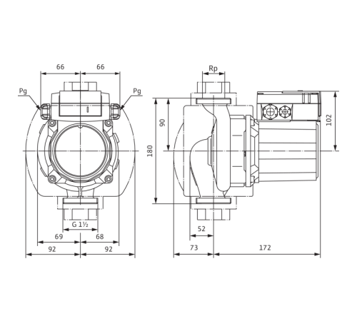 Циркуляционный насос Wilo TOP-Z 25/10 (3~ V, PN 16, RG) 2175510,2088237