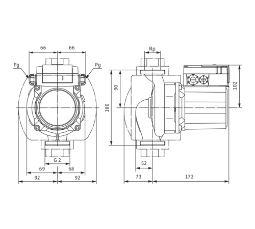 Циркуляционный насос Wilo TOP-Z 30/10 (3~ V, PN 16, RG) 2175513,2097507