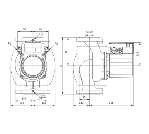 Циркуляционный насос Wilo TOP-Z 80/10 (3~400 V, PN 6, RG) 2175532,2046641