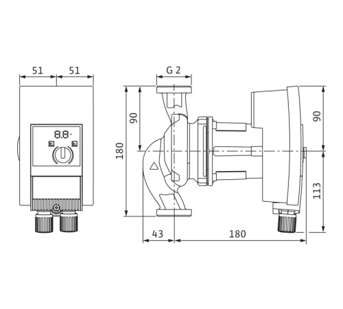 Циркуляционный насос Wilo Yonos MAXO-Z 30/0,5-7 2175540