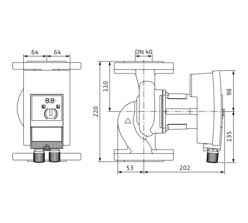 Циркуляционный насос Wilo Yonos MAXO-Z 40/0,5-8 2175542