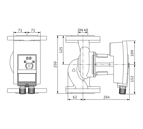 Циркуляционный насос Wilo Yonos MAXO-Z 40/0,5-12 2175543