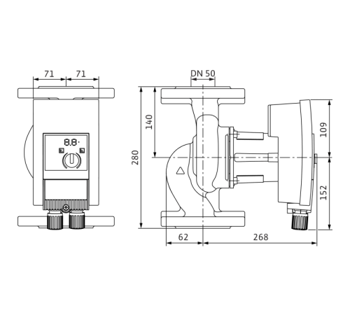 Циркуляционный насос Wilo Yonos MAXO-Z 50/0,5-9 2175544