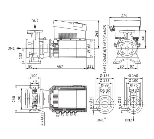 Циркуляционный насос Wilo Stratos GIGA B 32/1-25/1,6-R1 2189130,2161514