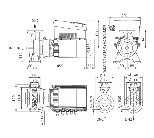 Циркуляционный насос Wilo Stratos GIGA B 32/1-25/1,9-R1 2189132,2161516