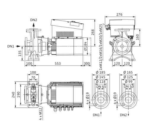 Циркуляционный насос Wilo Stratos GIGA B 50/1-37/5,0-R1 2189148,2161532