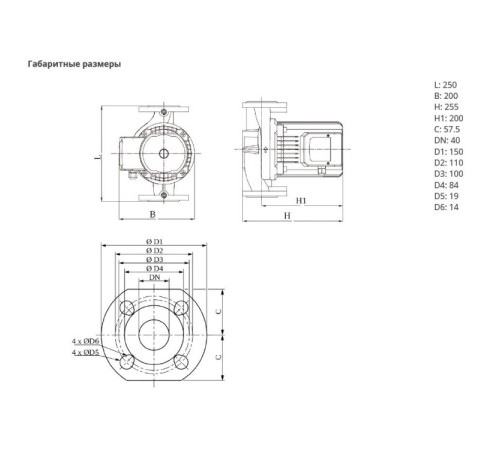 Циркуляционный насос Wilo NATIVE NOC 40/9 DM S 2471264