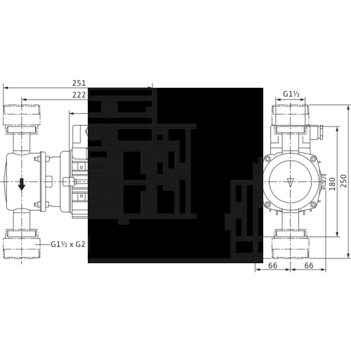 Циркуляционный насос с сухим ротором в исполнении Wilo Inline VeroLine IP-Z 25/2 DM 4090292