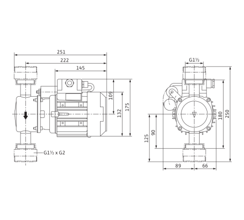 Циркуляционный насос с сухим ротором в исполнении Wilo VeroLine IP-Z 25/6 EM 4090295