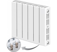 Радиатор биметаллический монолитный Rifar Supremo Ventil 350 6 секций, нижнее правое подключение