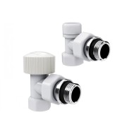 Набор термостатический угловой Royal Thermo Design 1/2М30x1.5, белый (Роял Термо)