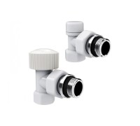 Набор термостатический угловой Royal Thermo Design 1/2М30x1.5, белый (Роял Термо)