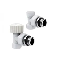 Набор термостатический угловой Royal Thermo Design 1/2М30x1.5, белый (Роял Термо)