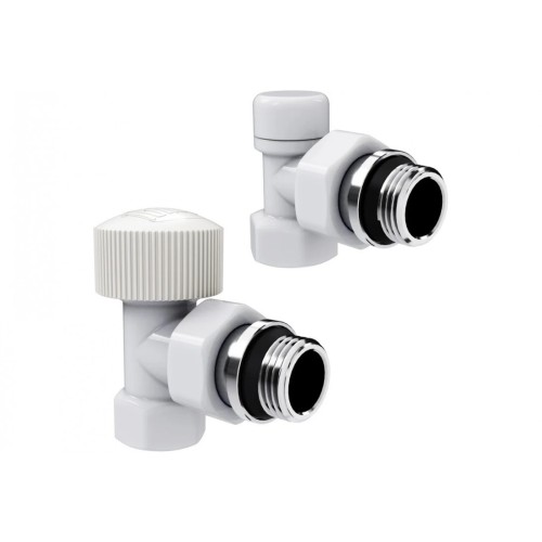 Набор термостатический угловой Royal Thermo Design 1/2М30x1.5, белый (Роял Термо)