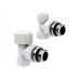Набор термостатический угловой Royal Thermo Design 1/2М30x1.5, белый (Роял Термо)