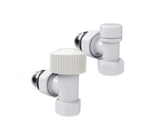 Набор термостатический угловой Royal Thermo Design 1/2М30x1.5, белый (Роял Термо) Набор термостатический угловой Royal Thermo Design 1/2М30x1.5, белый (Роял Термо)