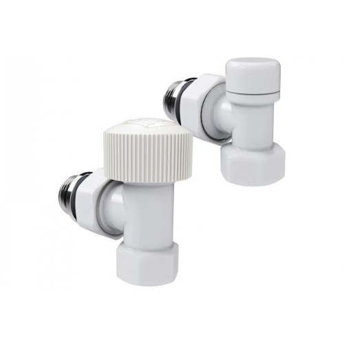 Набор термостатический угловой Royal Thermo Design 1/2М30x1.5, белый (Роял Термо)