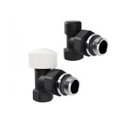 Набор термостатический угловой Royal Thermo Design 1/2М30x1.5, черный (Роял Термо)