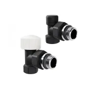 Набор термостатический угловой Royal Thermo Design 1/2М30x1.5, черный (Роял Термо)