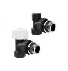 Набор термостатический угловой Royal Thermo Design 1/2М30x1.5, черный (Роял Термо)