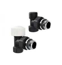 Набор термостатический угловой Royal Thermo Design 1/2М30x1.5, черный (Роял Термо)