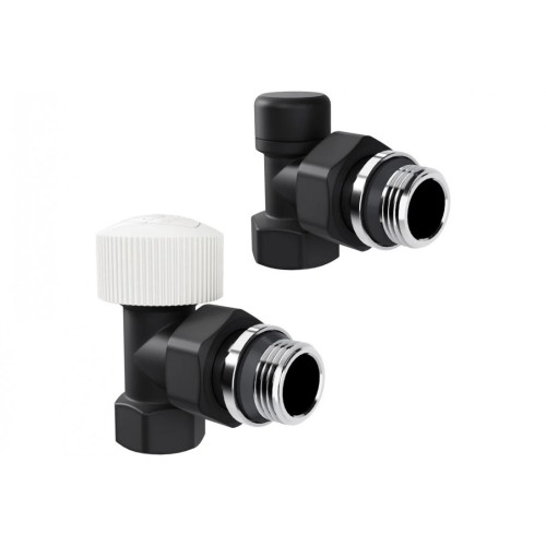 Набор термостатический угловой Royal Thermo Design 1/2М30x1.5, черный (Роял Термо)