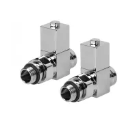 Набор дизайн-вентилей ROYAL THERMO CUBE прямой, хром, 1/2" (Роял Термо)
