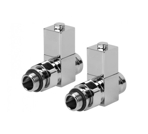 Набор дизайн-вентилей ROYAL THERMO CUBE прямой, хром, 1/2" (Роял Термо) Набор дизайн-вентилей ROYAL THERMO CUBE прямой, хром, 1/2" (Роял Термо)