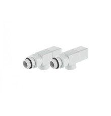Набор дизайн-вентилей ROYAL THERMO CUBE осевой, белый, 1/2" (Роял Термо)