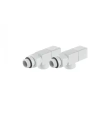 Набор дизайн-вентилей ROYAL THERMO CUBE осевой, белый, 1/2" (Роял Термо)