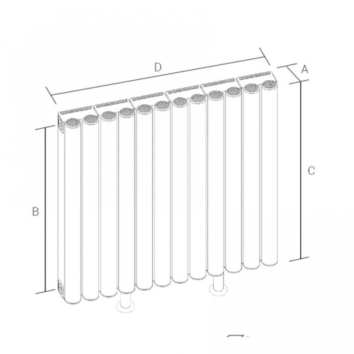 Радиатор АСКОН Organ РПО 80/350 (12 секции, 13,6 м, 390м х 1120м)