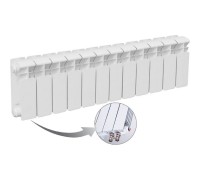 Радиатор биметаллический секционный Rifar Base Ventil 200 12 секций, нижнее левое подключение