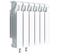 Радиатор биметаллический монолитный Rifar Monolit Ventil 500 6 секций, нижнее левое подключение