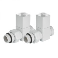 Набор дизайн-вентилей ROYAL THERMO CUBE прямой, белый, 1/2" (Роял Термо)