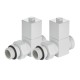 Набор дизайн-вентилей ROYAL THERMO CUBE прямой, белый, 1/2" (Роял Термо)