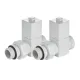 Набор дизайн-вентилей ROYAL THERMO CUBE прямой, белый, 1/2" (Роял Термо)