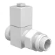Набор дизайн-вентилей ROYAL THERMO CUBE прямой, белый, 1/2" (Роял Термо)