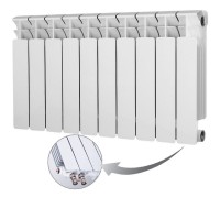 Радиатор биметаллический секционный Rifar Base Ventil 350 10 секций, нижнее правое подключение